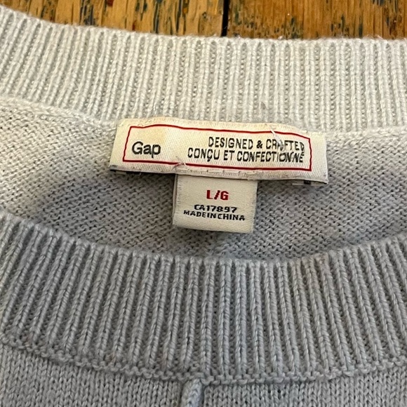 GAP Light Gray blue  Sweater size L - Picture 7 of 8